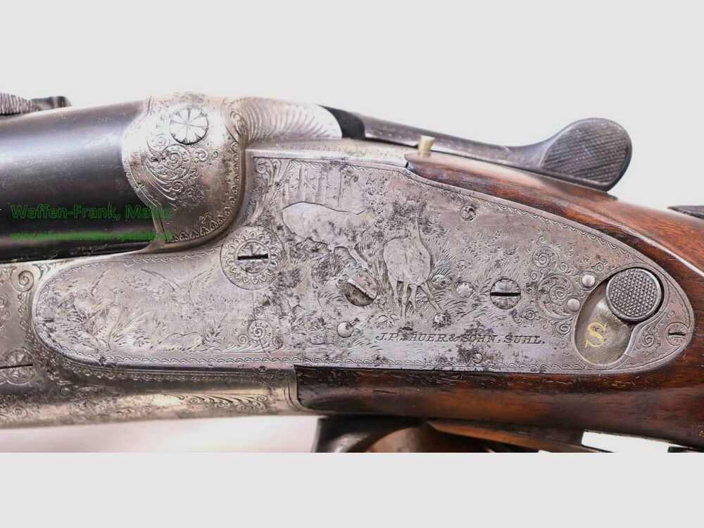 Sauer u. Sohn/Suhl Vorkrieg-Seitenschlossdrilling