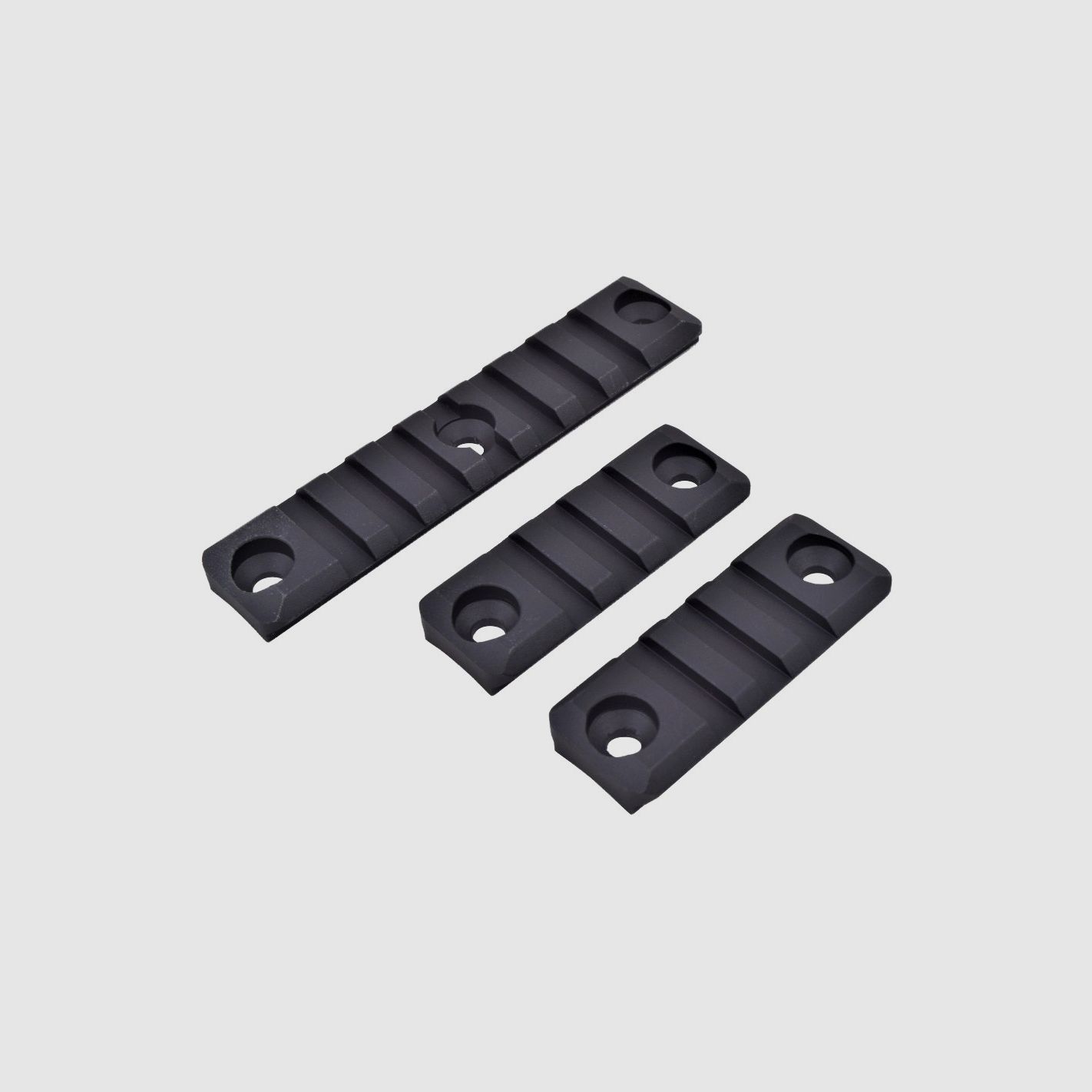 Set van 3 modulaire 20 mm rails voor SMR 416 in zwart staal, afbeelding 1 van 3