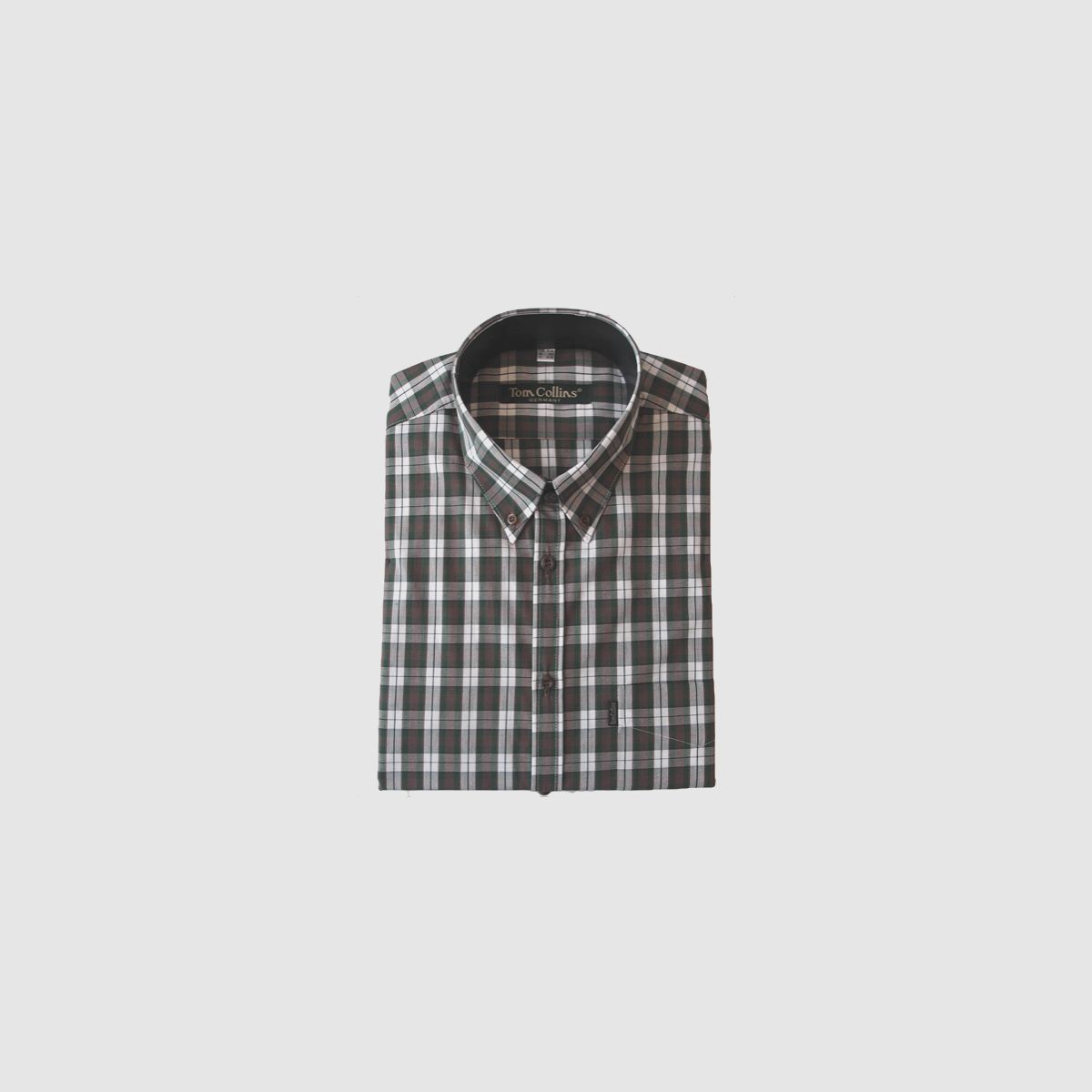 TOM COLLINS Men's Shirt Long Sleeve Traditional Green