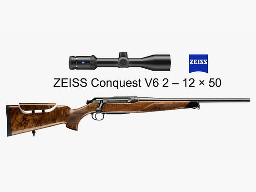 J.P. Sauer & Sohn Sauer 505 Ergo Lux carabina a otturatore girevole HQ3 pacchetto attrezzatura Elegance + VSR | 8.5x55 Blaser | ZEISS V6 2-12x50