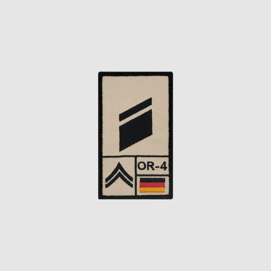 Café Viereck Café Viereck Rank Patch Stabskorporal links sand