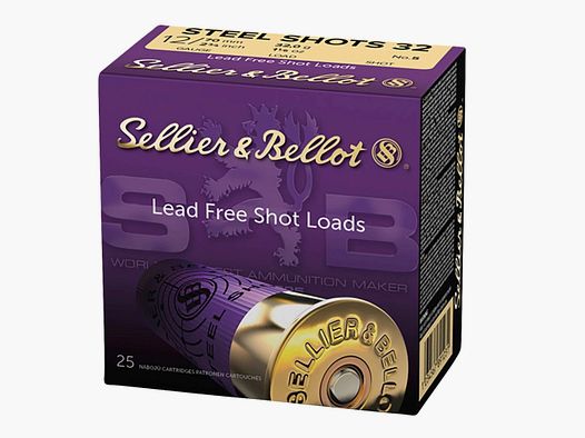 Sellier & Bellot 148303 12/70 Jagd Steel 3,6mm 32g perdigones de acero