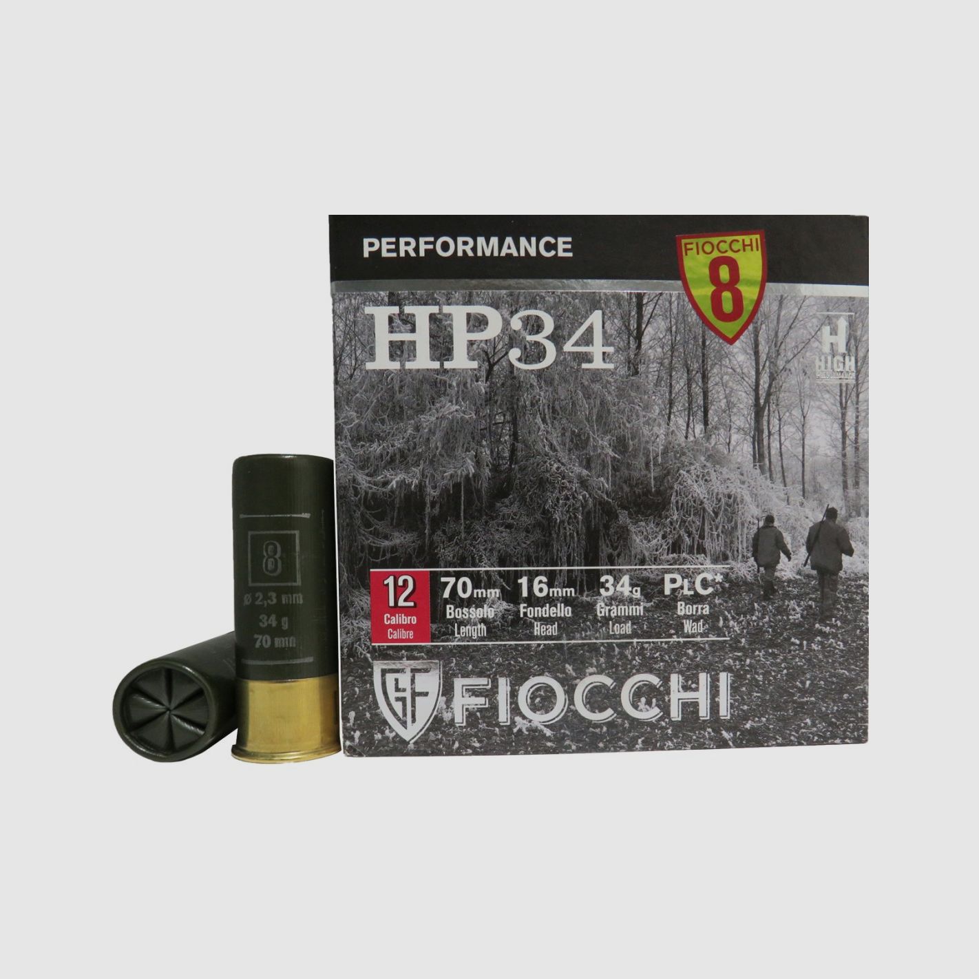 Fiocchi HP 34 Patronen Kal. 12/70 34 g Bleischrot 8