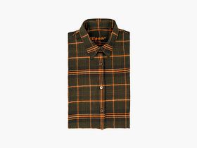 Blaser Damen Flanell Bluse Jurika Oliv/Burned Orange Kariert