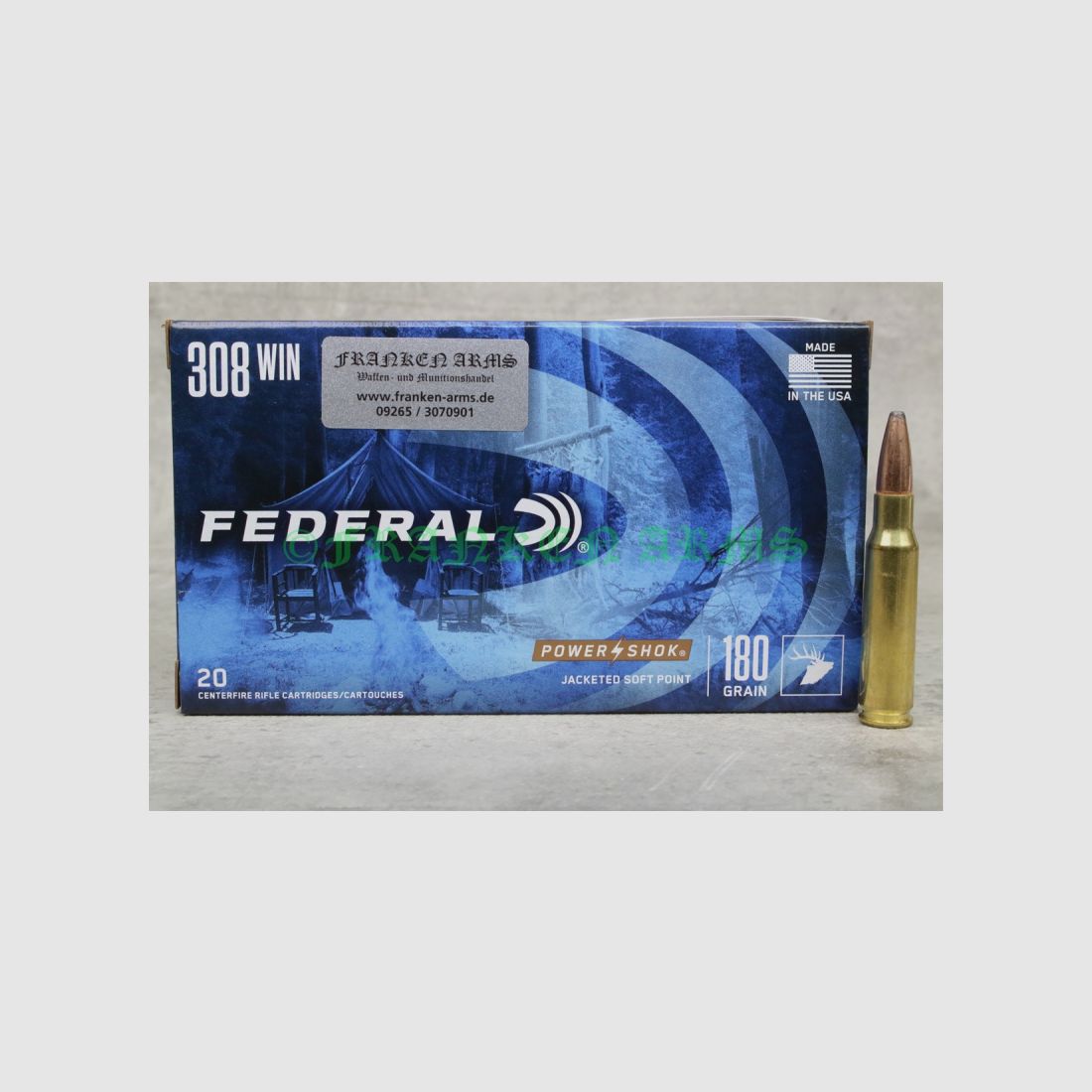 Federal Power Shok .308 Win Teilmantel 180gr. 11,7g 20 Stück 54308B