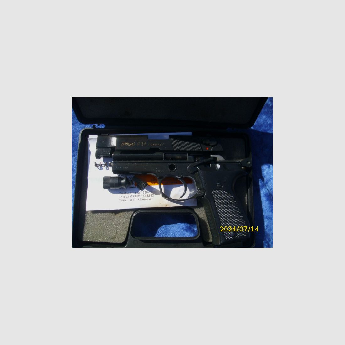 Achtung Sammler Walther P88 im Kal. 9 mm frühe PTB 429 no Teile 98