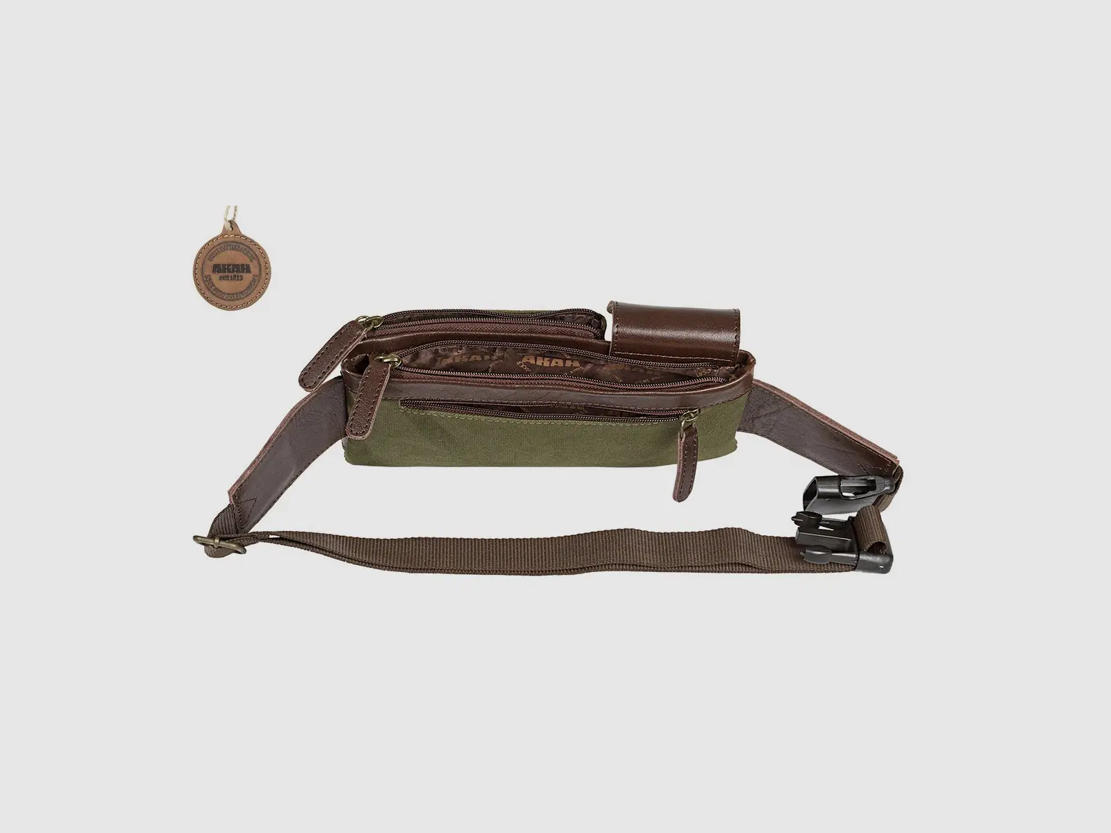 AKAH Bauchtasche aus Büffel-Kernleder und Canvas, Bild 3 von 3