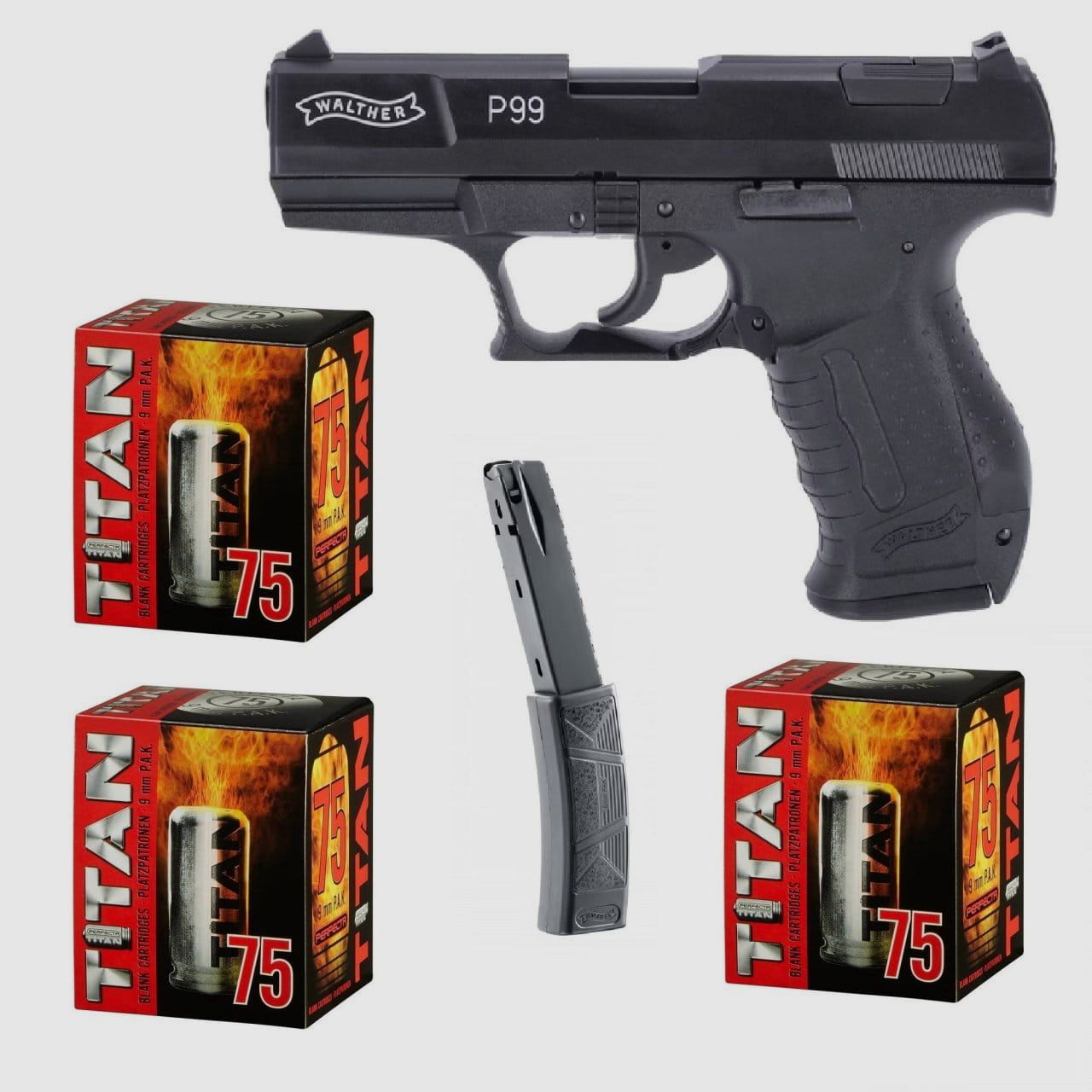 Pacchetto di Capodanno Walther P99 Pistola a Salve