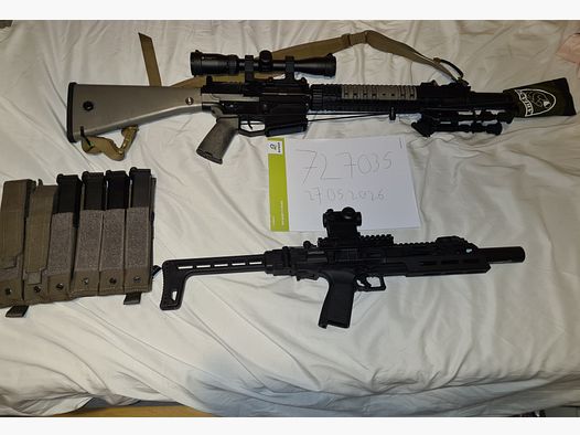Begadi Sport MOD 25 "Fixed Stock + Silencer" and G&G SMC9