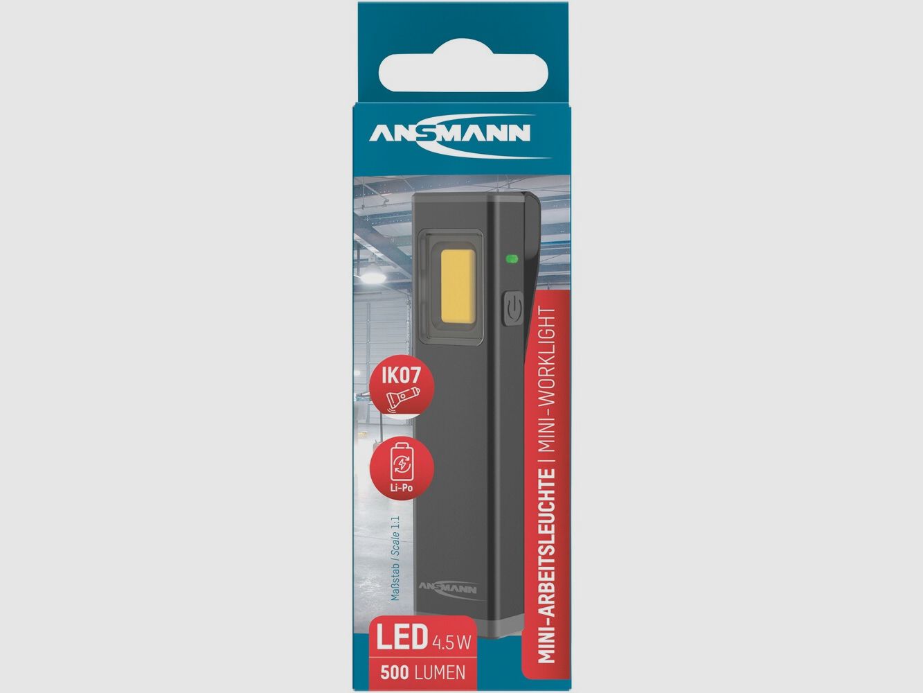 Ansmann Set – FL1100R spotlight & mini booster, imagen 5 de 7