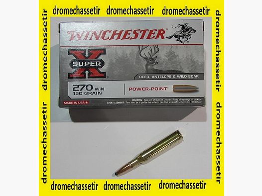 1 Schachtel mit 20 Patronen .270 Winchester Power Point 150 Grain
