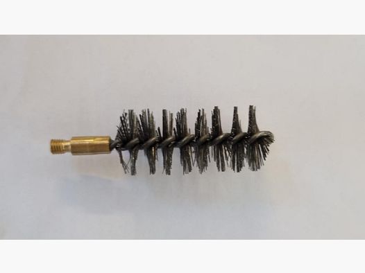 Steel wire brush with external thread