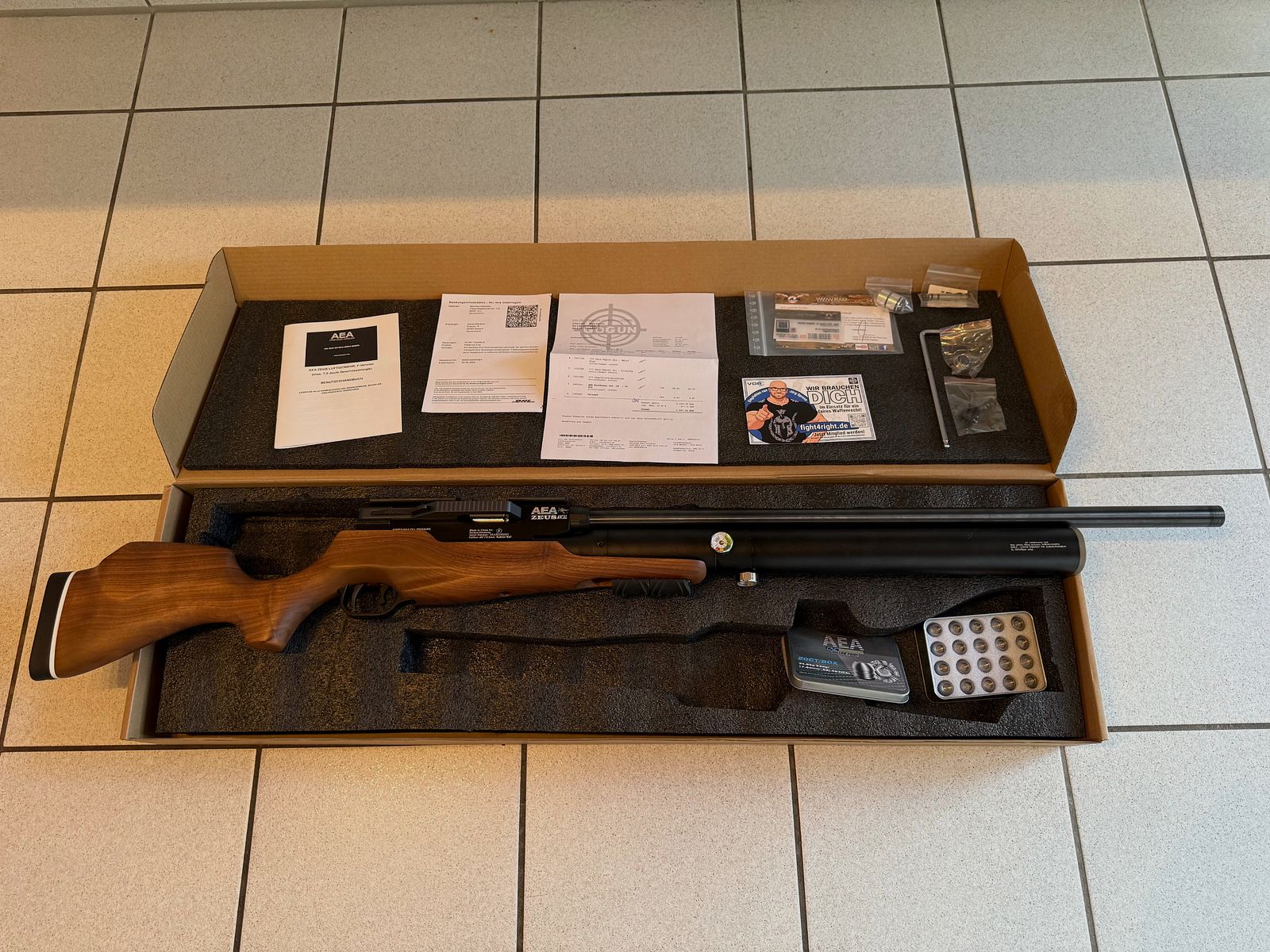 AEA Zeus Cal .68 Luftduck PCP gwarancja pozostała i rachunek nieużywany
