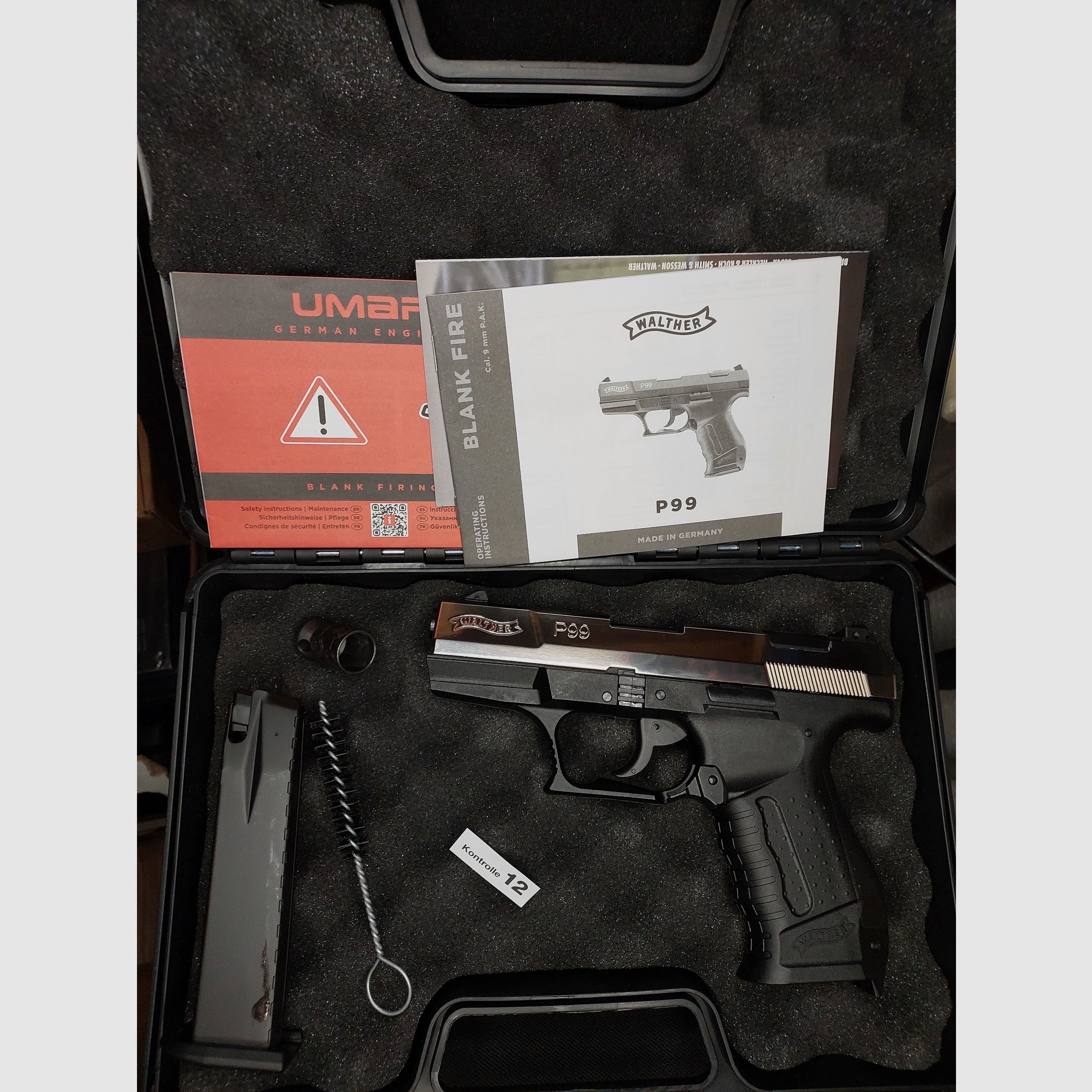 Premium Walther P99 SV NKL Schreckschusspistole 9 mm P.A.K. (PTB 762) P 99 Nickel-Finish [CNC-gefräster Stahlverschluss NKL] NEU!