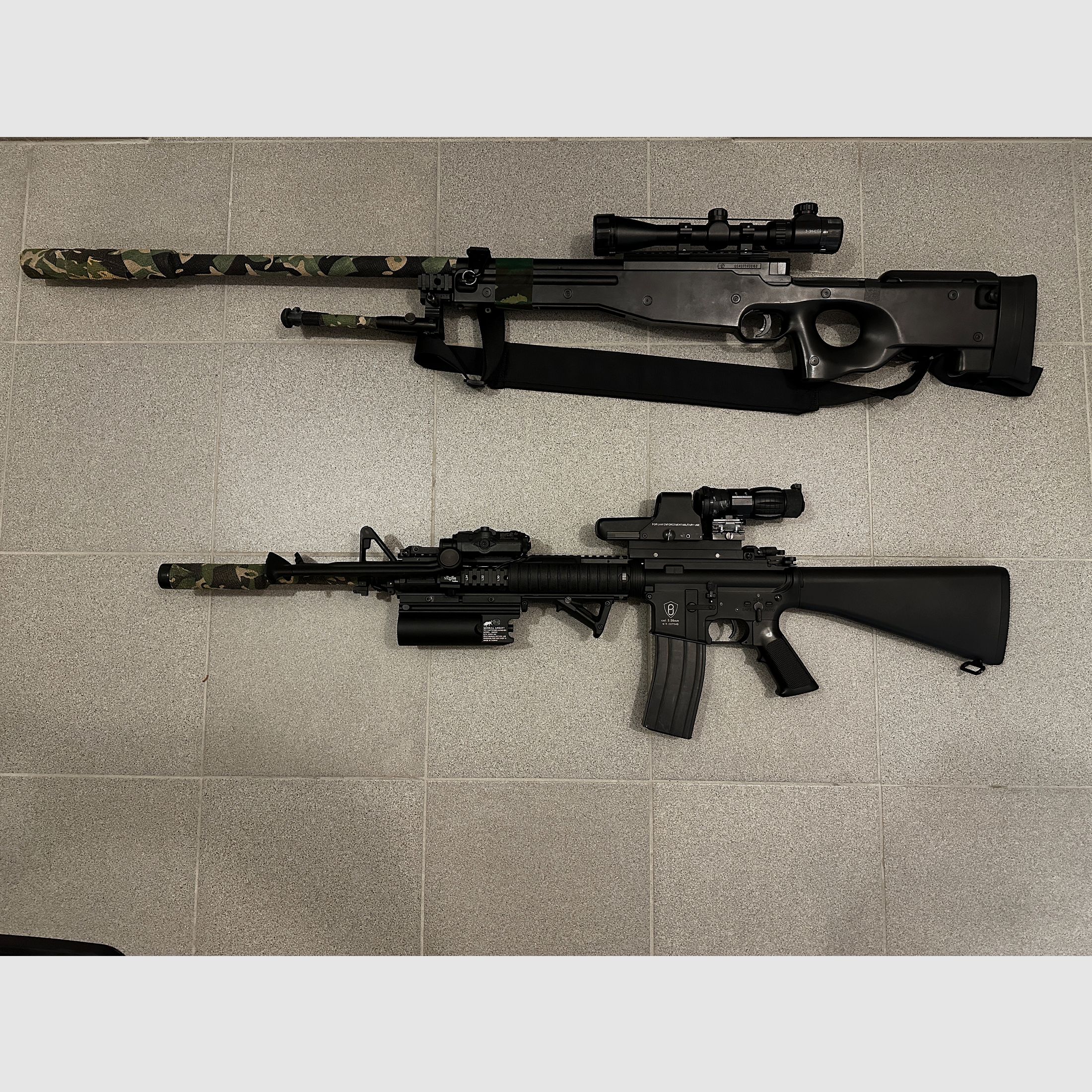 Airsoft Set mit sehr viel Zubehör