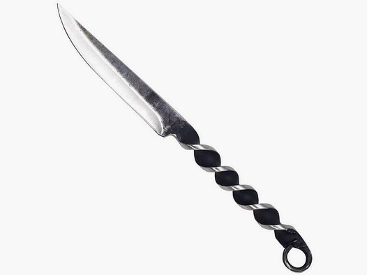 geschmiedetes Mittelalter-Messer mit gedrehtem Griff