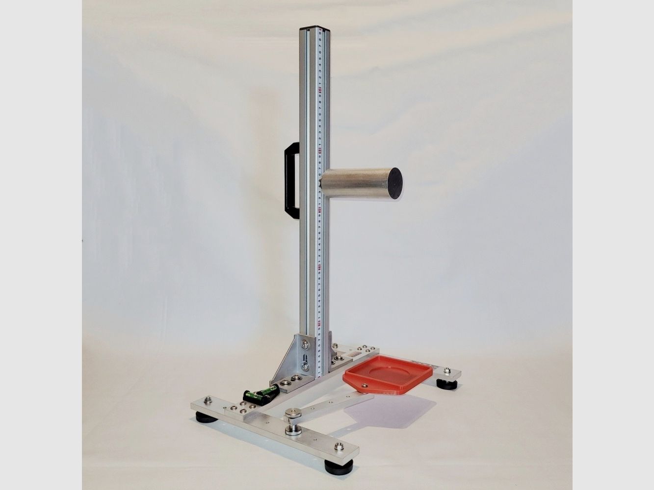 KGF Auflagestativ - Auflageständer Alu H-600-Ultimate mit Buchenholz-Auflage, Waage, Griff, Maßband + Munitionshalter