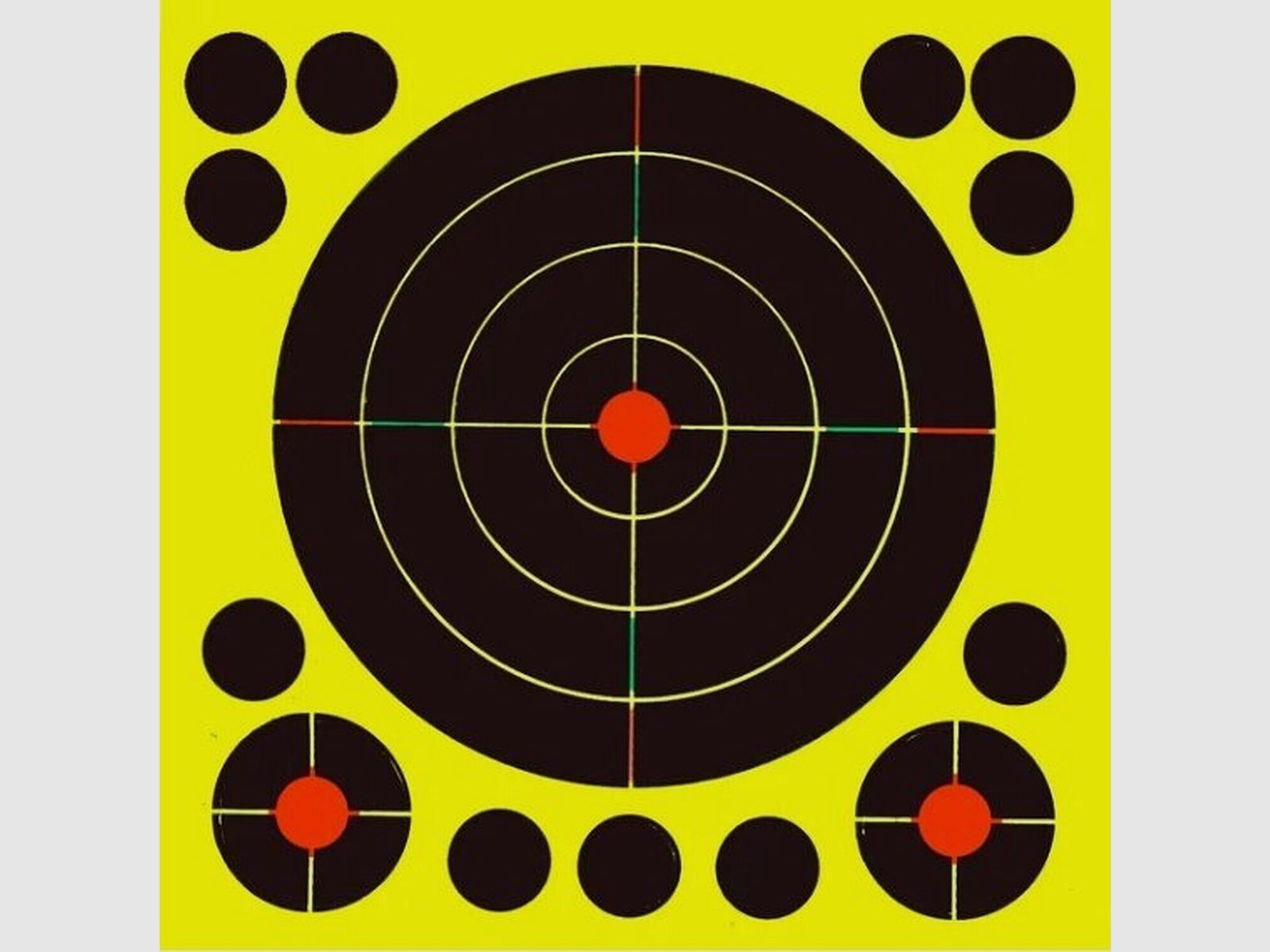 Cibles Splach Noire XL Jaune Fluo 20×20 cm par 10, image 1 sur 3