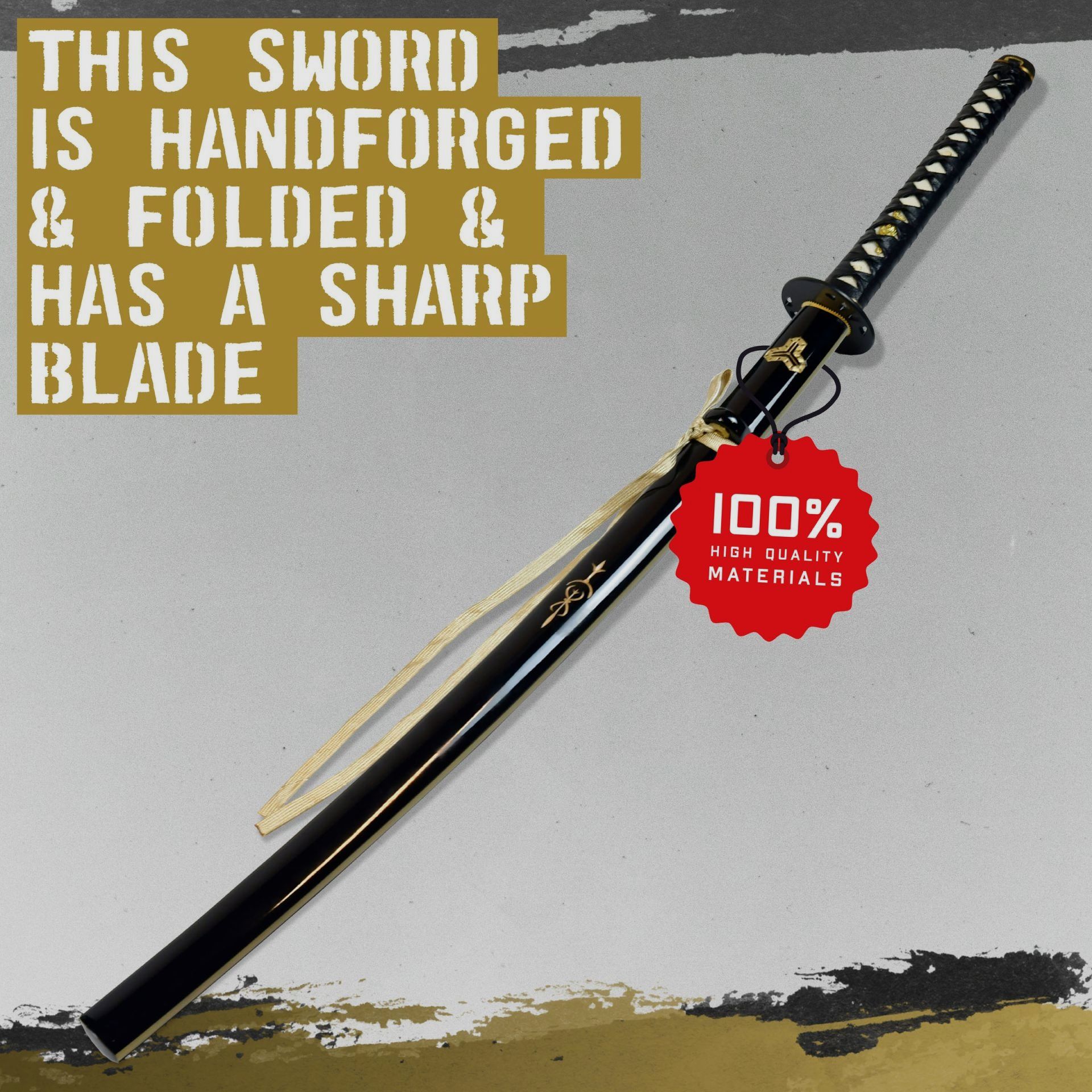 "Töte Bill"     - Hattori Hanzo -      Handgeschmiedet & gefaltet, scharf - Blutdamast Edition"