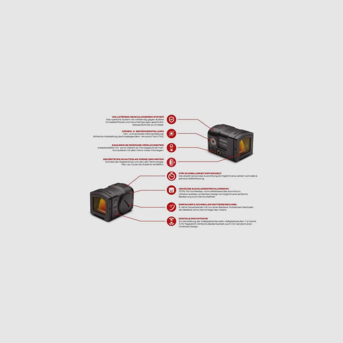 AIMPOINT Leuchtpunktvisier ACRO C-2 3,5 MOA