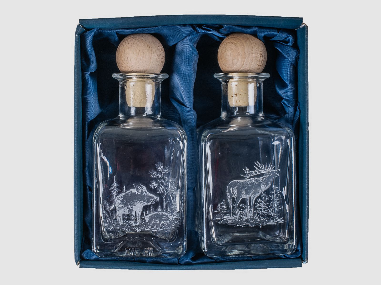 Essig & Öl Karaffe - mit Jagdekor, 2x200ml