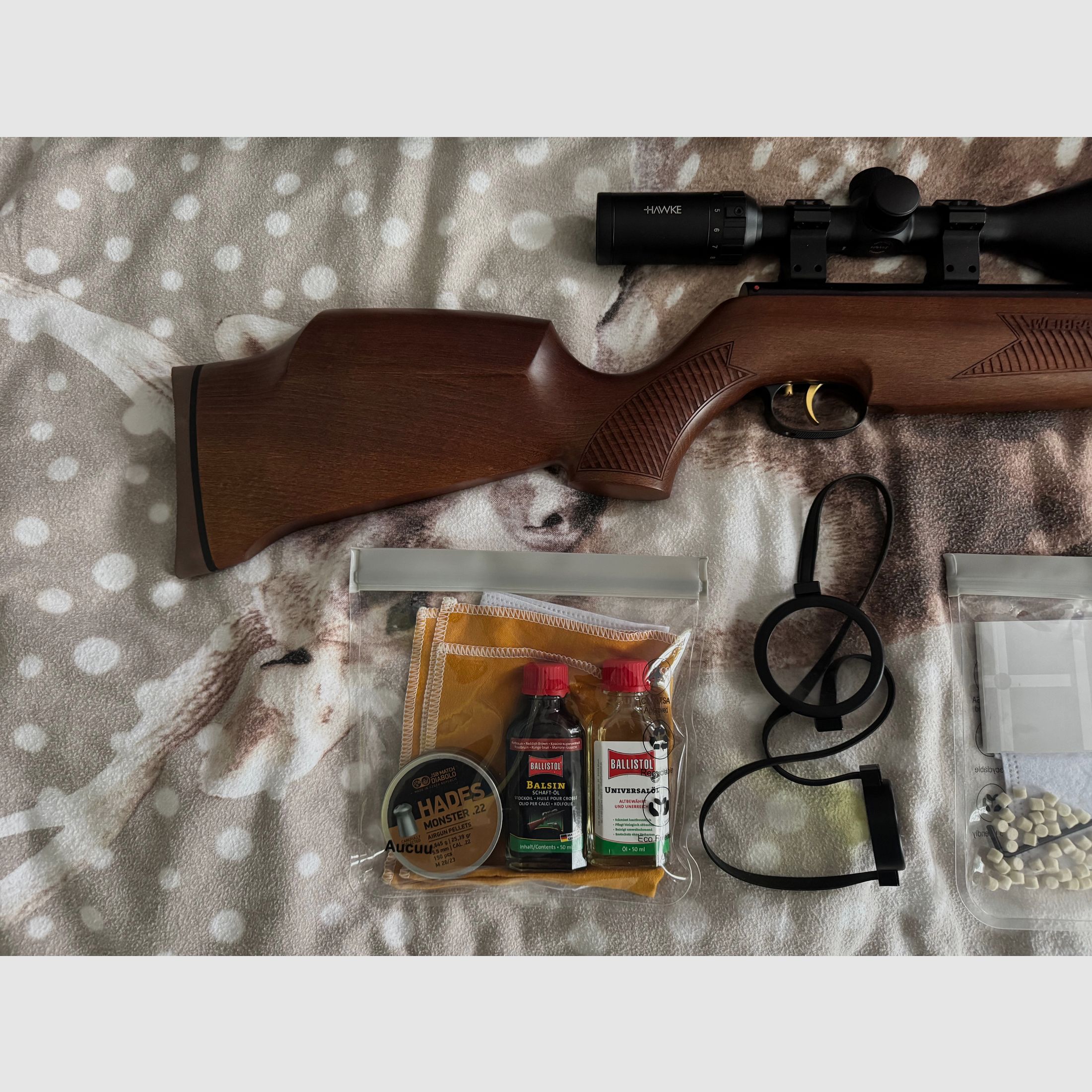 Weihrauch HW 97 Kaliber 5,5 5.5 HAWKE Zielfernrohr Futteral Zubehör