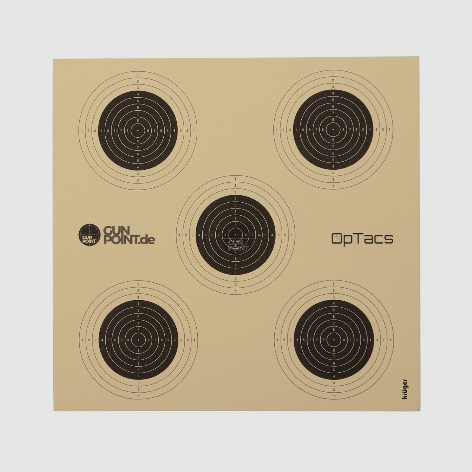 Air rifle target 14 x 14 cm with 5 mirrors - various packaging