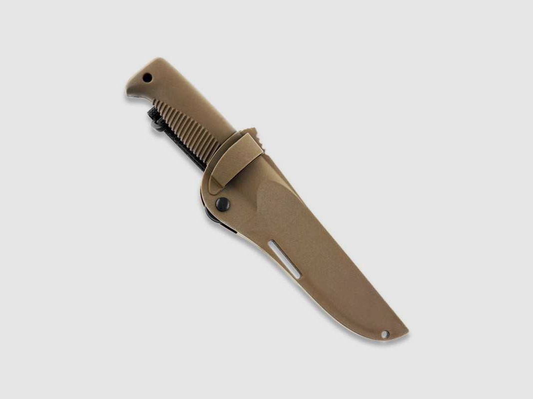 Peltonen Knives M07 Ranger Puukko Sissipuukko FJP126 Cerakote FDE Beschichtung Kunststoffscheide braun FDE