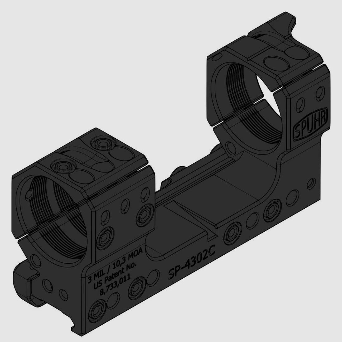 Monobloc Montage Ø34 H38 mm 3 MIL Picatinny Gen3 SPUHR.SP.4302C, afbeelding 2 van 3