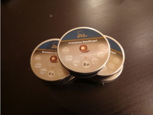 5x 750 ronde kogels, H&R precisieronde kogels