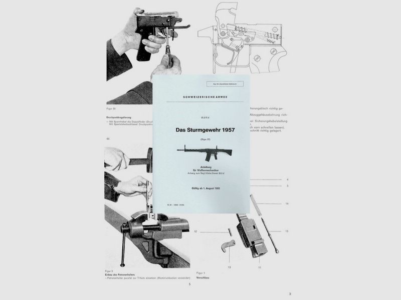 Nachdruck Schweizer Vorschrift für Waffenmechaniker Sturmgewehr 57