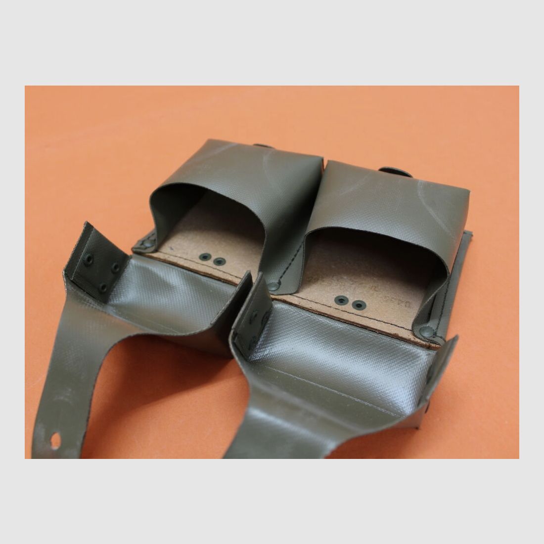 BUND SURPLUS Heckler&Koch HK G3 : Pochette de chargeur POLICE ? PSG-1 ? Matériau composite olive pour 2 chargeurs 10 coups RARITÉ !