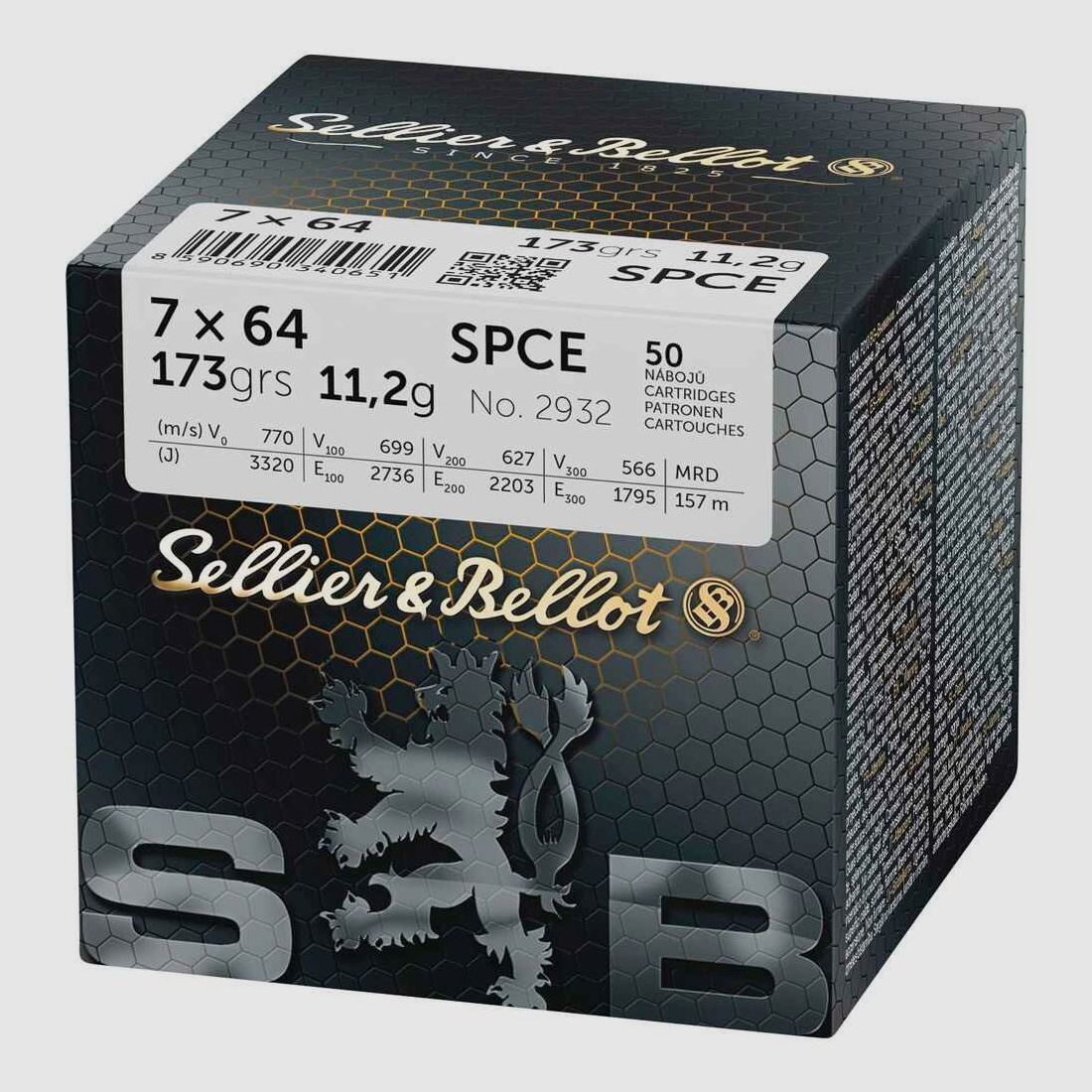 7x64 Teilmantel CE 11,2g/173grs. Sellier & Bellot