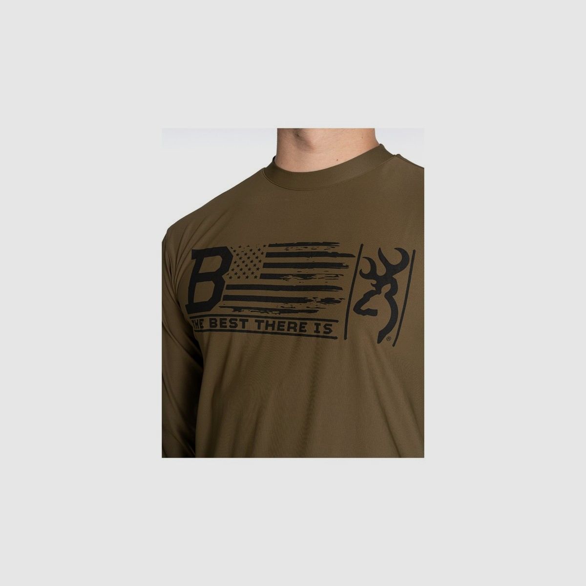 Shirt met lange mouwen, Browning, Teamspirit, legergroen, L, afbeelding 2 van 4