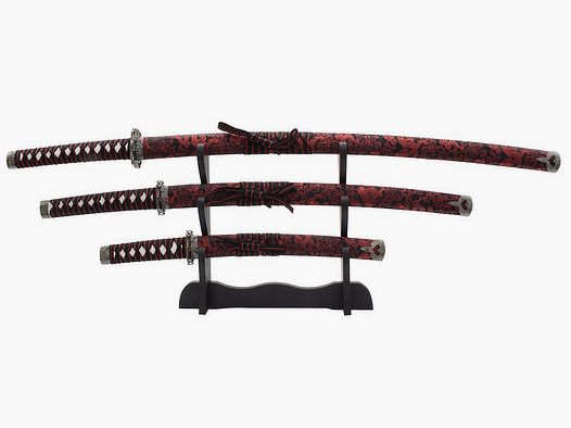 Red Dragon Katana Sword Set