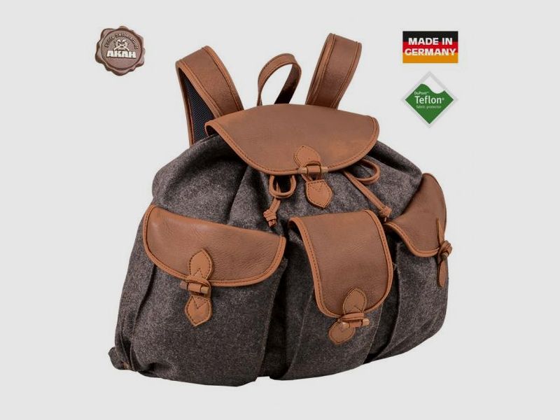 Zaino AKAH "Loden de Luxe" con pelle di alce