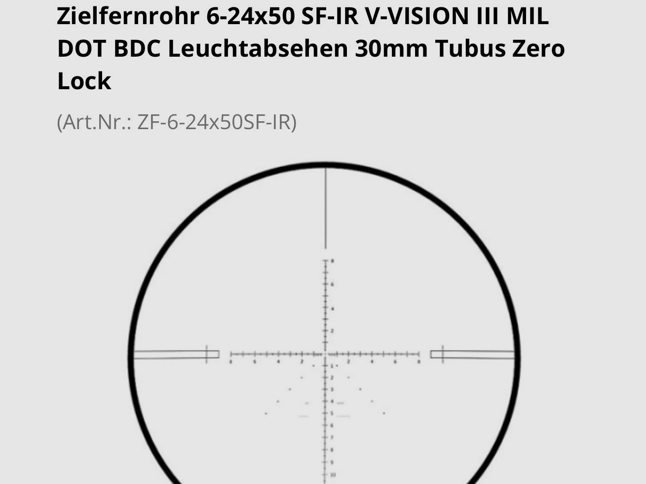 Ritter Vision 6-24x50 SFP riflescope with Recknagel Weaver mount