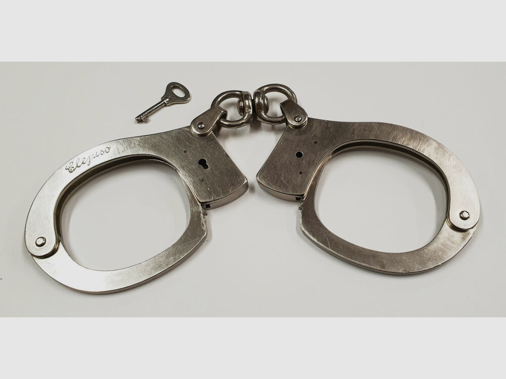 CLEJUSO Clemen & Jung e.K. Menottes CLEJUSO No. 12 D, acier nickelé, fabriqué en Allemagne, d'occasion