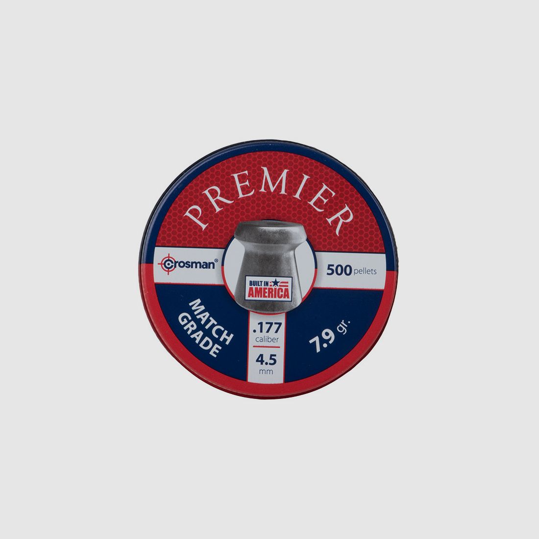 Flachkopf Diabolos Crosman Premier Match Grade Kaliber 4,5 mm 0,51 g glatt 500 StĂĽck