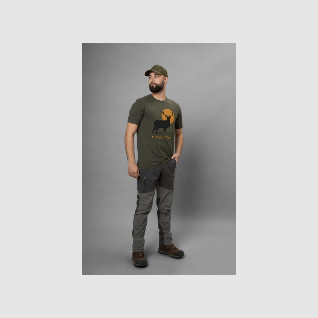 Seeland Herren T-Shirt Stag Fever Pine Green Melange