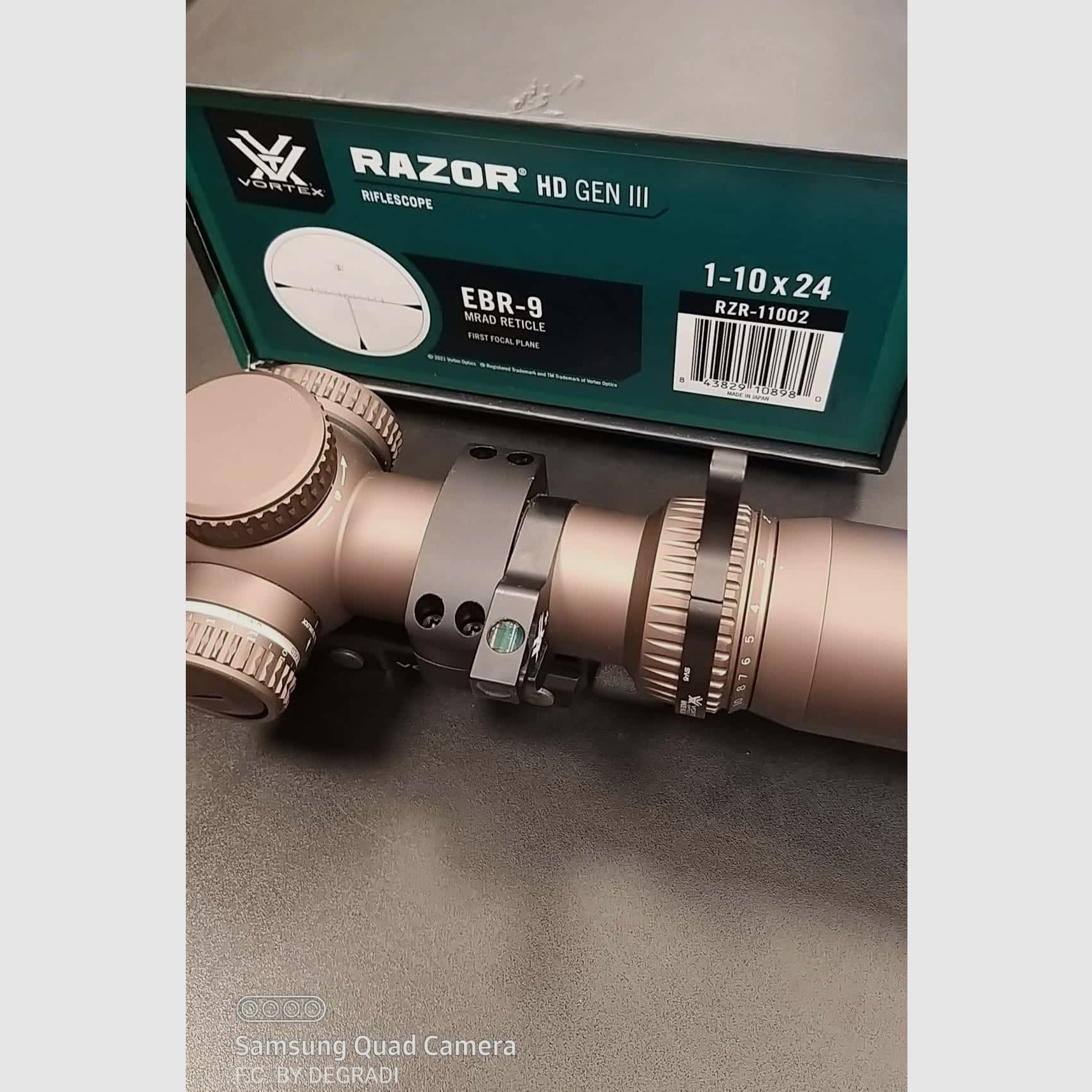 VORTEX RAZOR HD GEN III EBR-9 MRAD RETICLE, immagine 5 di 5