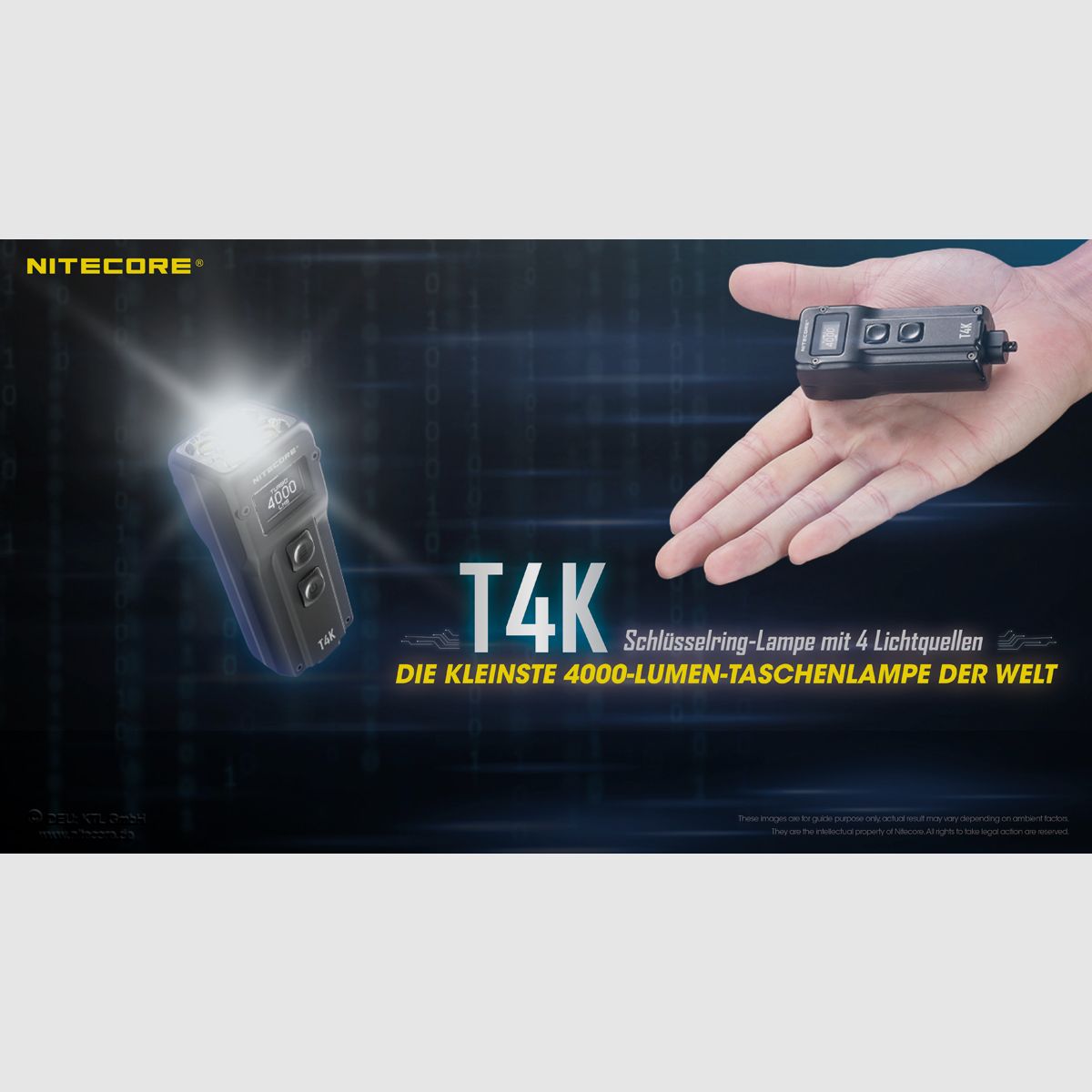 Nitecore T4K latarka LED 4000 lumenów