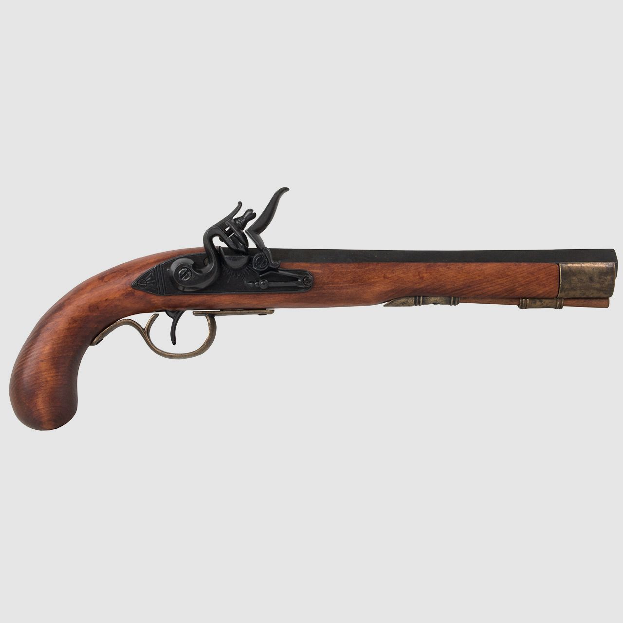 Denix SteinschloĂźpistole Kentucky USA 19 Jahrhundert LĂ¤nge 39 cm schwarz messing