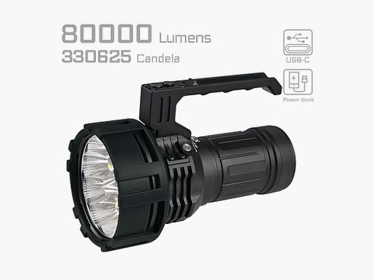 LED-Taschenlampe X75, 80'000 Lumen (inkl. Akku)