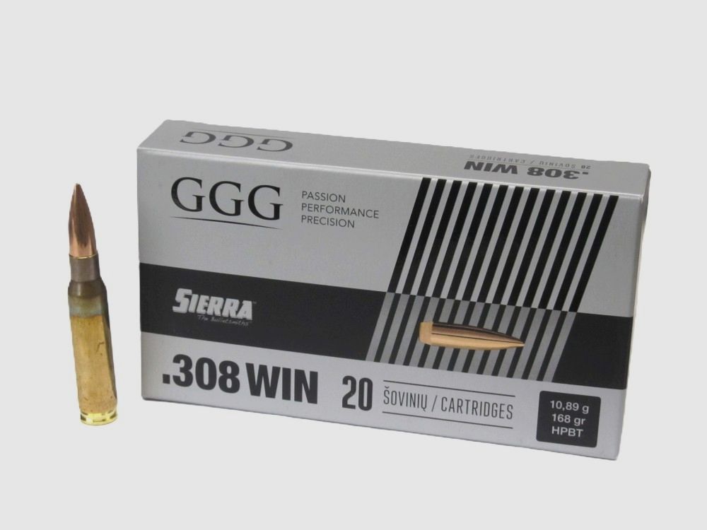 GGG PATRONEN .308 Win HPBT GR 168