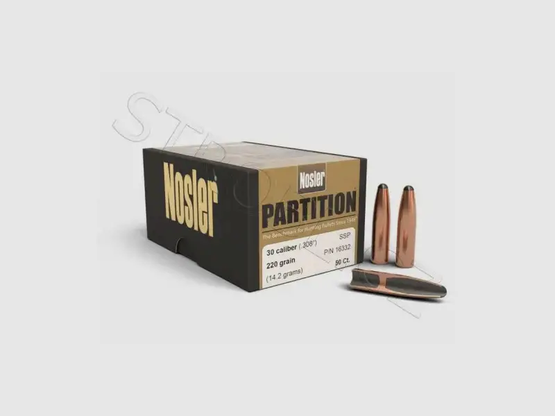 Geschosse Nosler Partition .30 cal, dia .308, 220grs