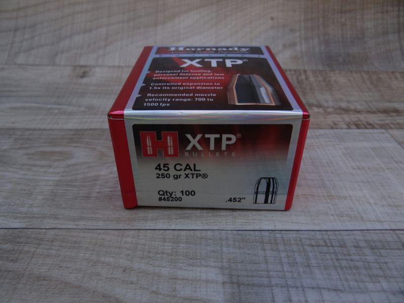 100 Geschosse Hornady .452 250 gr XTP / HP