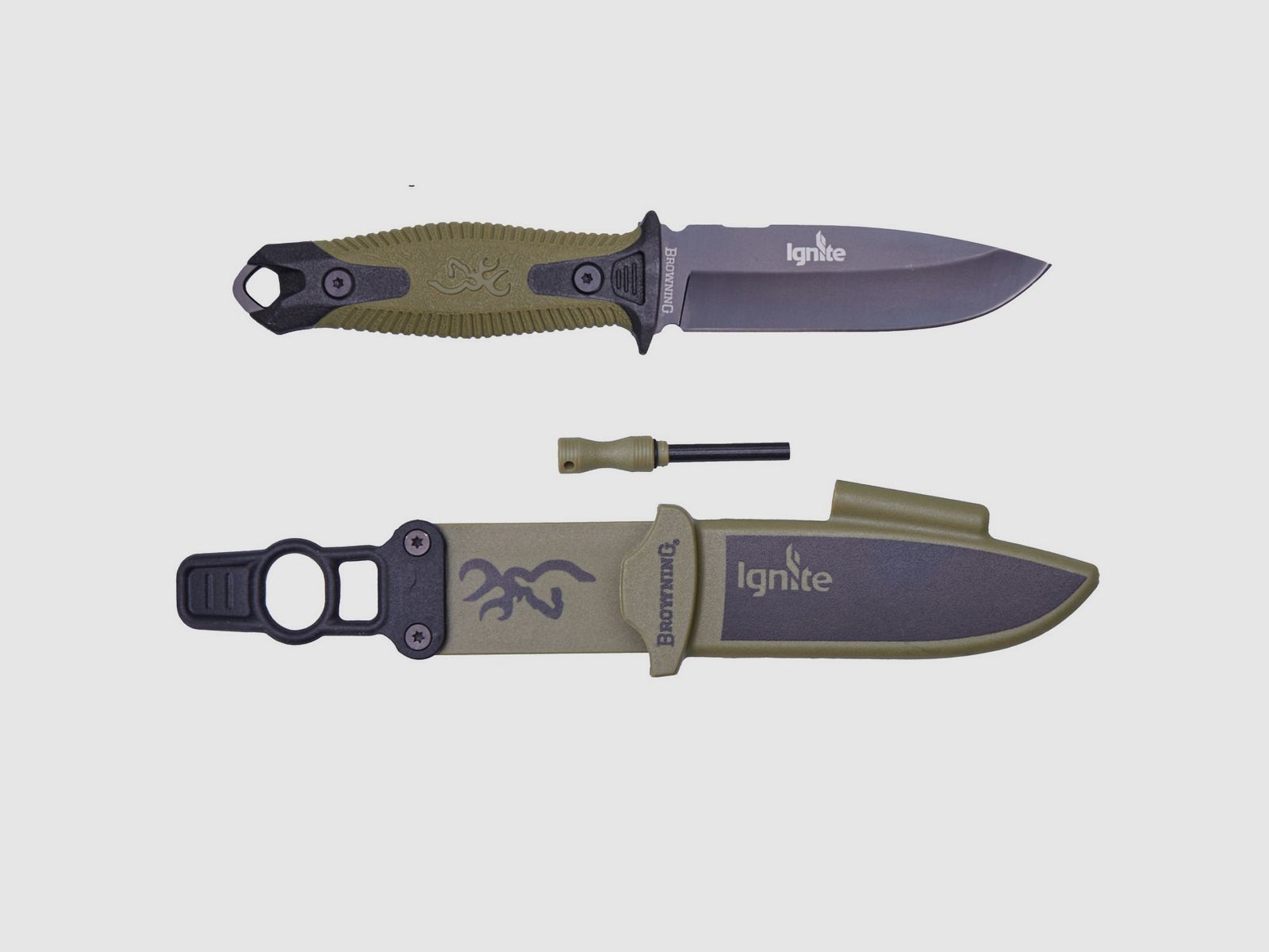 Browning Ignite hunting knife green with flint