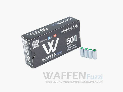 Perfecta blank ammunition Waffenfuzzi 9 mm P.A.K. 50 rounds