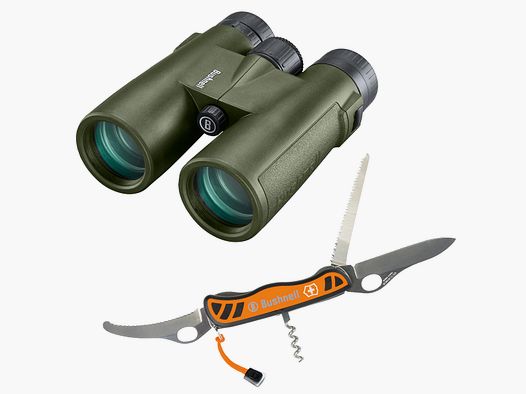 Bushnell Fernglas 10x42 mit Schweizer Victorinox Messer im Set